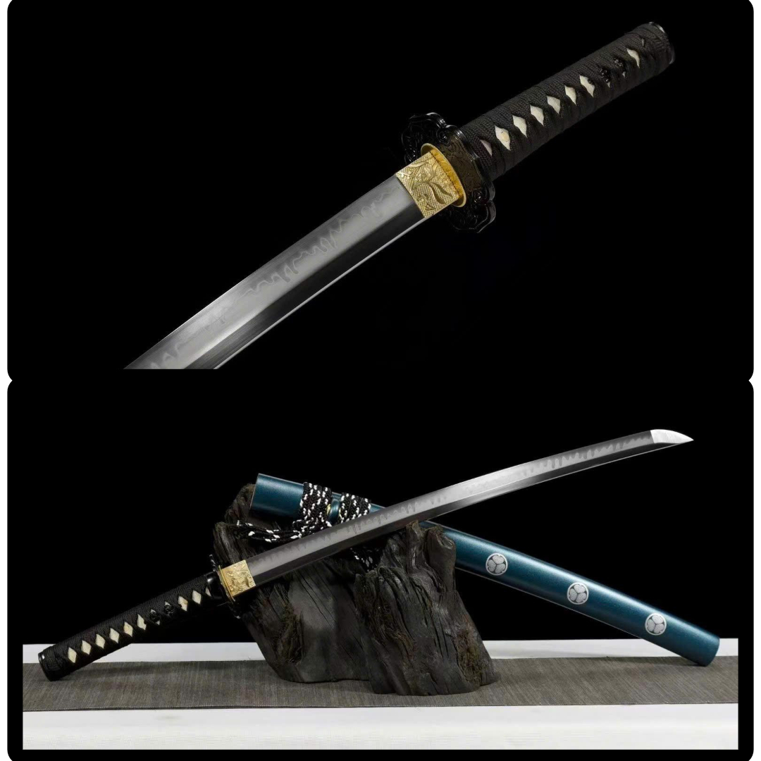 Wakizashi thép t10 / rèn 18 bước thủ công [CS MSP 42]